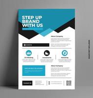 Company Flyer Layout Template in A4 Size. vector