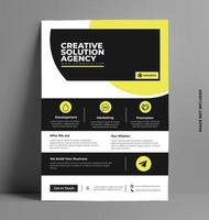 Yellow Flyer Layout template in A4 Size. vector