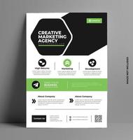 Sleek Flyer Illustration Template in A4 Size. vector