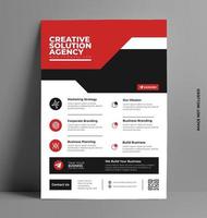 Print Flyer Layout Template in A4 Size. vector