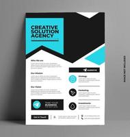 Flyer Design Layout Template in A4 Size. vector