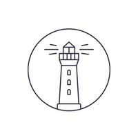 lighthouse vector line icon on white.eps