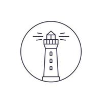 lighthouse vector line icon on white.eps