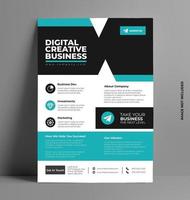 Corporate Sleek Flyer Layout Template in A4 Size. vector