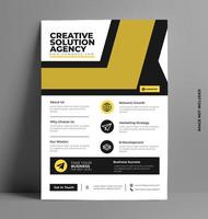 Yellow Flyer Layout Template in A4 Size. vector