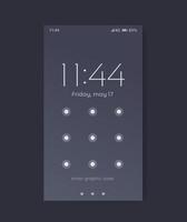 phone lock screen interface, ui design.eps vector