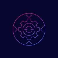 Integration concept vector icon, linear style.eps
