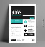 Corporate Flyer Layout Template in A4 Size. vector