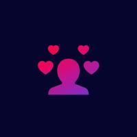 customer retention or client satisfaction icon with gradient.eps vector