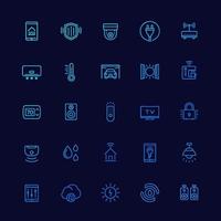 smart house and home automation icons, line vector.eps vector