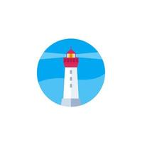 lighthouse icon on white, flat vector.eps vector
