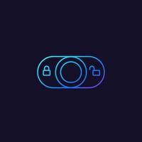 lock switch vector linear icon for web.eps
