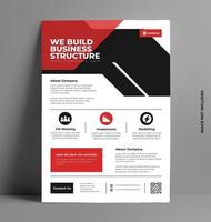 Company Flyer Layout Template in A4 Size. vector