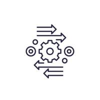 automation and optimization vector line icon.eps