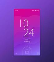 phone lock screen, vector ui design.eps