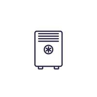 air conditioner, mobile ac line icon.eps vector