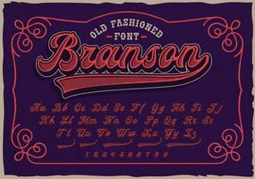 A retro script font. This font will be perfect for short phrases, emblems, shirt prints and many other uses. vector