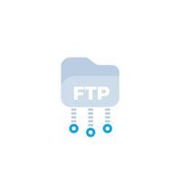 ftp protocol vector icon, flat.eps