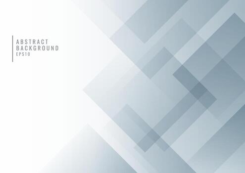 Abstract white and gray geometric square shape overlapping layer background vector