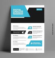 Company Flyer Layout Template in A4 Size. vector