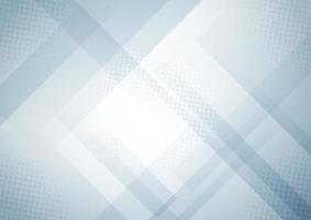 Abstract white and blue background modern design. Geometric shapes overlapping with halftone effect. vector