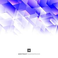 Abstract blue and purple geometric hexagon mosaic pattern, overlay on white background vector