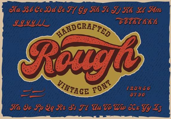 A handcrafted script font. This font looks better for large displays and short words. Perfect for many creative products such as logos, t-shirt prints, street wear, headlines and etc.