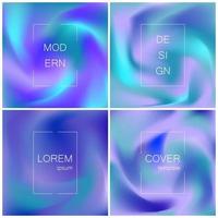 Minimal abstract vector fuid cover design template. Holography gradient background. Vector templates for placards, banners, flyers, presentations and reports