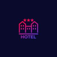 Hotel icon with gradient, vector.eps vector