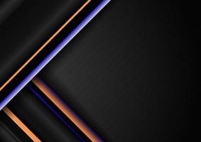 Abstract stripe diagonal geometric lines pattern blue and yellow on black background vector