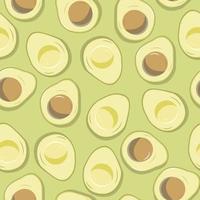 Avocado Seamless Pattern vector