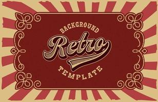 Vector retro background, all elements are in separate groups.