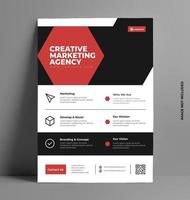 Corporate Red Flyer Template. vector