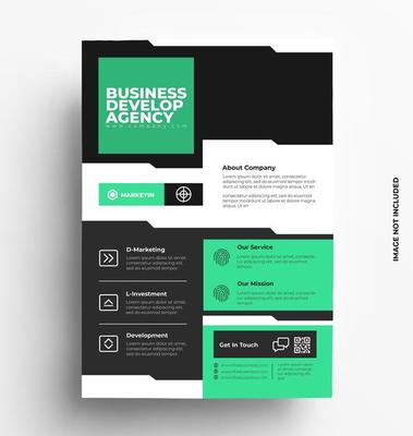 Corporate Flyer Template Illustration.