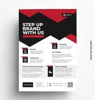 Red Corporate Flyer Template. vector