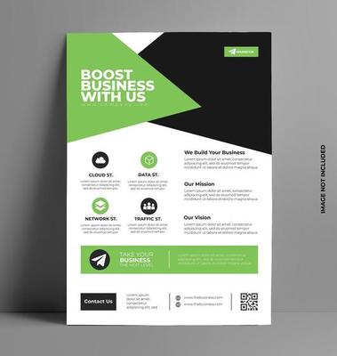 Corporate Illustrated Flyer Template in A4 Size.