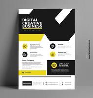 Corporate Yellow Flyer in A4 Size. vector