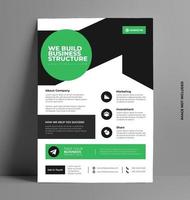 Sleek Green Flyer Template in A4 Size. vector