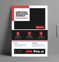 Corporate Red Flyer Template. vector