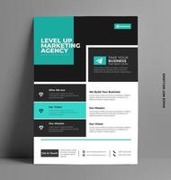 Corporate Print Flyer Template. vector