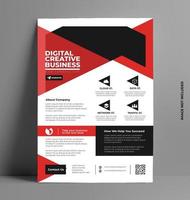 Corporate Red Flyer Template. vector