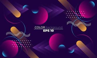 Colorful geometric background with gradient motion shapes composition. Applicable for gift card,  Poster on wall poster template,  landing page, ui, ux ,coverbook,  baner, social media posted, vector