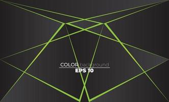 Polygonal shapes background  low poly triangles mosaic black and green neon vector