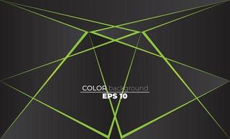 Polygonal shapes background  low poly triangles mosaic black and green neon vector