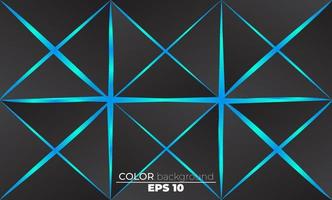 Polygonal shapes background  low poly triangles mosaic black and Blue neon vector