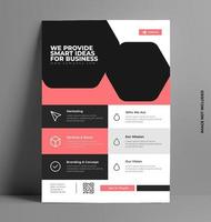 Minimal Print of Flyer Template. vector