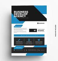 Blue Corporate of Flyer Template. vector