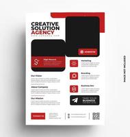 Corporate Flyer Print Template. vector