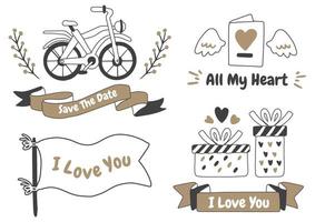 valentine's label Vector Logo for banner