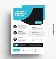 Sleek Shape Flyer Template. vector